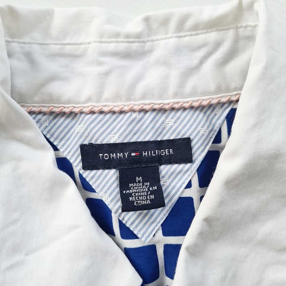 Tommy Hilfiger Blue / White Patterned Long Sleeve Shirt - Size AU M - BNWOT - Picture 7 of 8